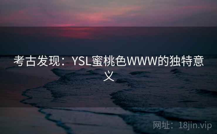 考古发现:YSL蜜桃色WWW的独特意义 第2张 考古发现:YSL蜜桃色WWW的独特意义 第2张
